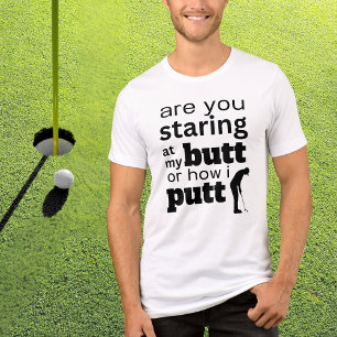Camiseta Triblenda Cita divertida de golf mirando mi trasero o cómo l