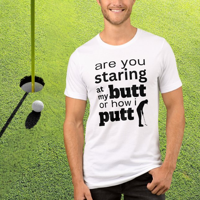 Camiseta Triblenda Cita divertida de golf mirando mi trasero o cómo l (Subido por el creador)