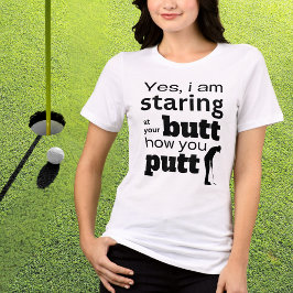 Camiseta Triblenda Cita divertida de golf mirando mi trasero o cómo l
