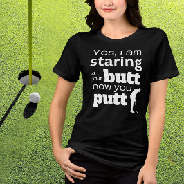 Camiseta Triblenda Cita divertida de golf mirando mi trasero o cómo l