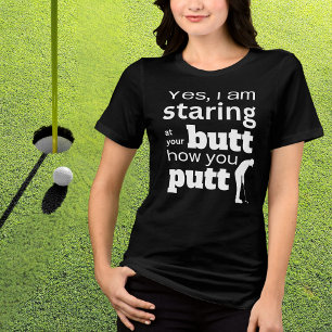 Camiseta Triblenda Cita divertida de golf mirando mi trasero o cómo l