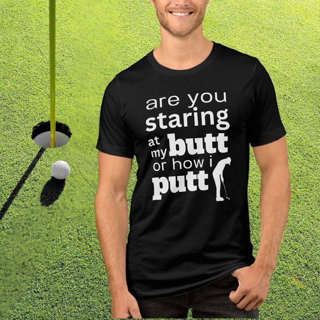 Camiseta Triblenda Cita divertida de golf mirando mi trasero o cómo l (Subido por el creador)