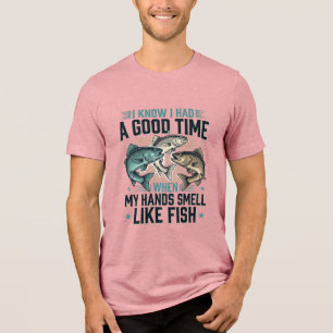Camiseta Triblenda Cita divertida de pesca grabado vintage vector dis