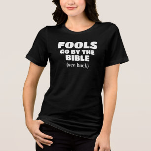 Camiseta Triblenda cita graciosa de la biblia cristiana