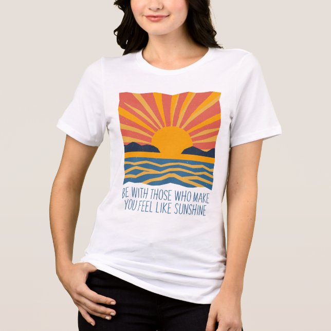 Camiseta Triblenda Cita Inspiradora de los vídeos costeros retro de a (Anverso)
