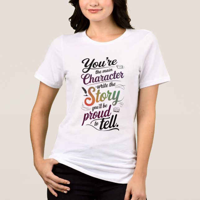 Camiseta Triblenda Cita motivacional de carácter principal (Anverso)