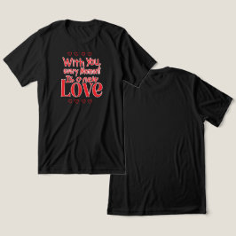 Camiseta Triblenda Cita Romántica de Amor para Siempre Nuevo 