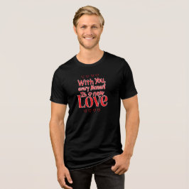 Camiseta Triblenda Cita Romántica de Amor para Siempre Nuevo 