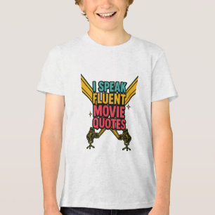 Camiseta Triblenda Citas de Películas Fluídas Arte Neon de Hollywood