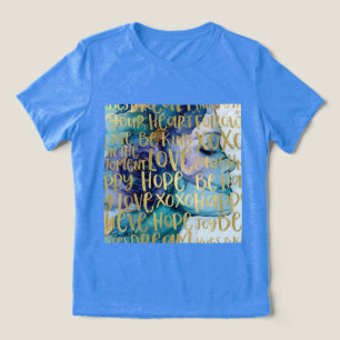 Camiseta Triblenda Citas Inspiradoras de oro para mujeres azules