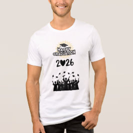 Camiseta Triblenda Clase de 2026 Feliz Graduación - Minimalista 