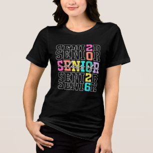 Camiseta Triblenda Clase de 2026 Senior 2026 Graduación Estudiante 20