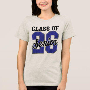 Camiseta Triblenda Clase de 2026 Senior 2026 Primer Día de Escuela 