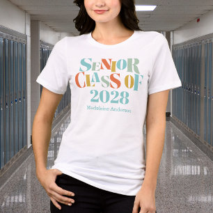 Camiseta Triblenda Clase de graduación de Senior Retros