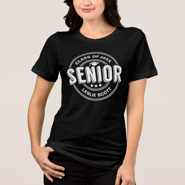 Camiseta Triblenda Clase de Graduación Personalizada de Graduado Supe (Anverso)