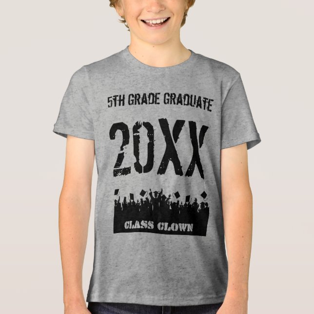 Camiseta Triblenda Clase de graduado de 5º grado (Anverso)