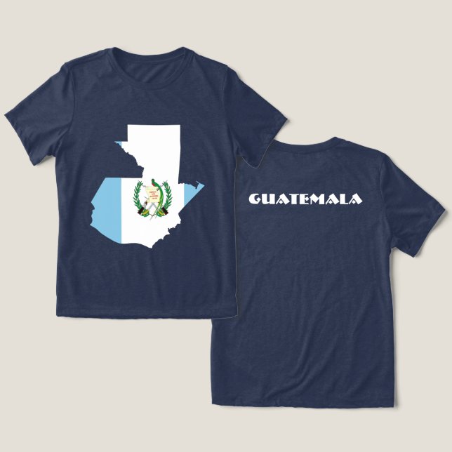 Camiseta Triblenda Clásico de Regalo Turístico Especial de Guatemala (Diseño Anverso y Reverso)
