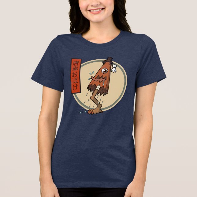 Camiseta Triblenda Clásico Yokai Karakasa-obake- Folklore japonés (Anverso)
