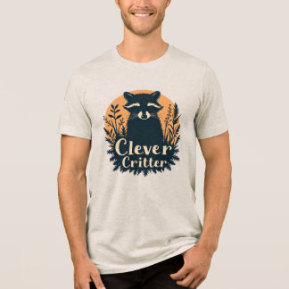Camiseta Triblenda Clever Critter Raccoon Retro Vintage Graphic Art