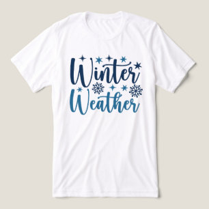 Camiseta Triblenda Clima de invierno - Tipografía de vacaciones nevad
