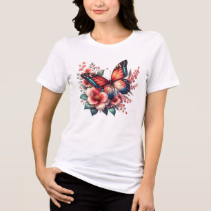 Camiseta Triblenda Clip de sublimación de primavera mariposa-96284