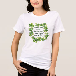 Camiseta Triblenda Clover Friendship Quote Good Friend 4 Leaf Clover 
