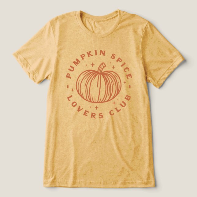 Camiseta Triblenda Club de amantes de las especias de calabaza (Diseño delantero )