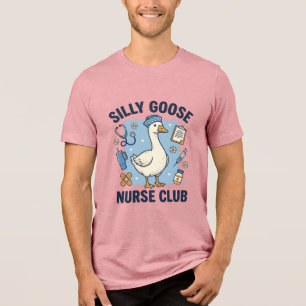Camiseta Triblenda Club de Enfermeras Ganso Tonto Diseño Vectorial de