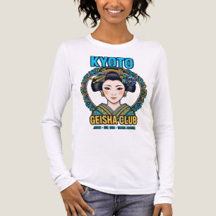 Camiseta Triblenda Club de Geisha de Kyoto Póster Japonés Antiguo Vec