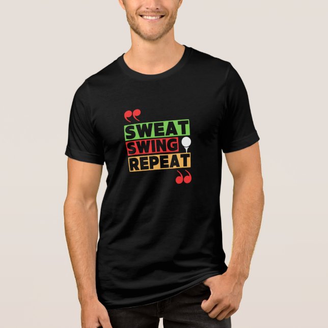 CAMISETA TRIBLENDA CLUB DE GOLF FEMENINO SWING, SHINE, REPEAT  (Anverso)