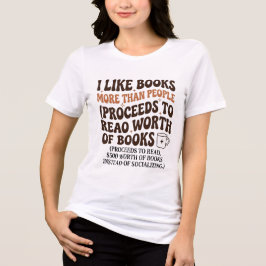 Camiseta Triblenda Club de lectura antisocial divertido Me gustan más