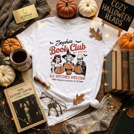 Camiseta Triblenda Club de Libro de Halloween con Nombre Personalizad