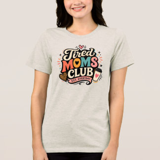 Camiseta Triblenda Club de Mamás Cansadas Amante del Café Retro Diver