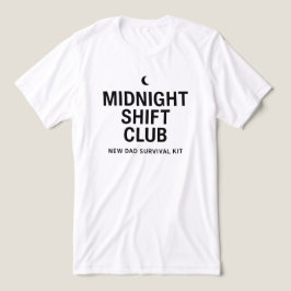 Camiseta Triblenda Club del Turno de Medianoche Tipografía Minimalist