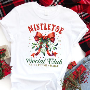 Camiseta Triblenda Club Social de Muérdago Coquette Navidad