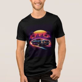 Camiseta Triblenda Coche de carreras negro Mens