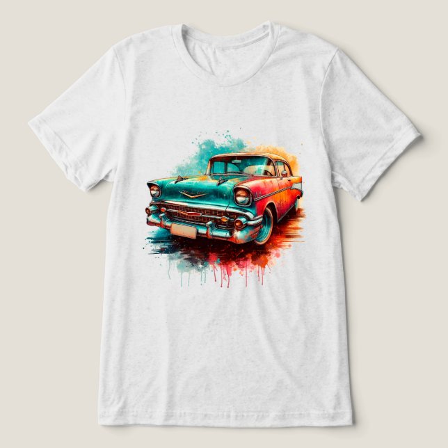 Camiseta Triblenda coche de los años 60 (Diseño delantero )