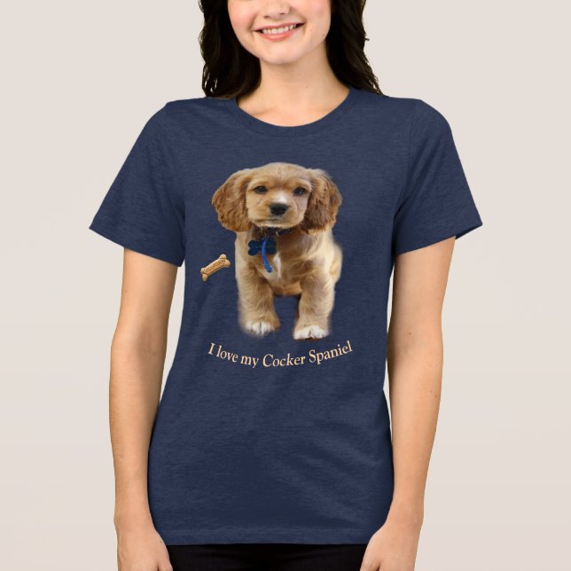 Camiseta Triblenda Cocker Spaniel (Anverso)