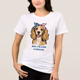 Camiseta Triblenda Cocker Spaniel Patriótico