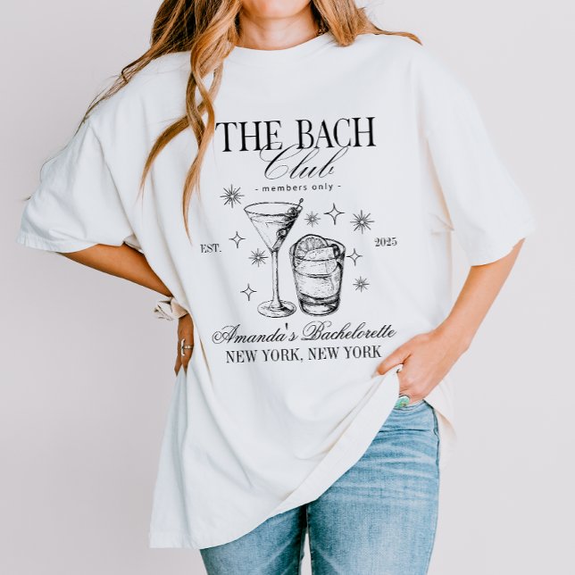 Camiseta Triblenda Cocktails Club Bachelorette Party Black (Cocktails Club Bachelorette Party Retro Shirt)