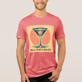 Camiseta Triblenda Cóctel del Club de Martini Atómico de Entrelazamie