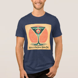 Camiseta Triblenda Cóctel del Club de Martini Atómico de Entrelazamie