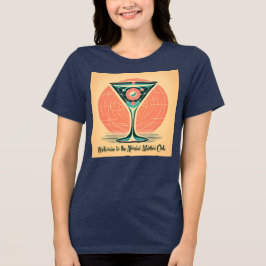 Camiseta Triblenda Cóctel del Club de Martini Atómico de Entrelazamie