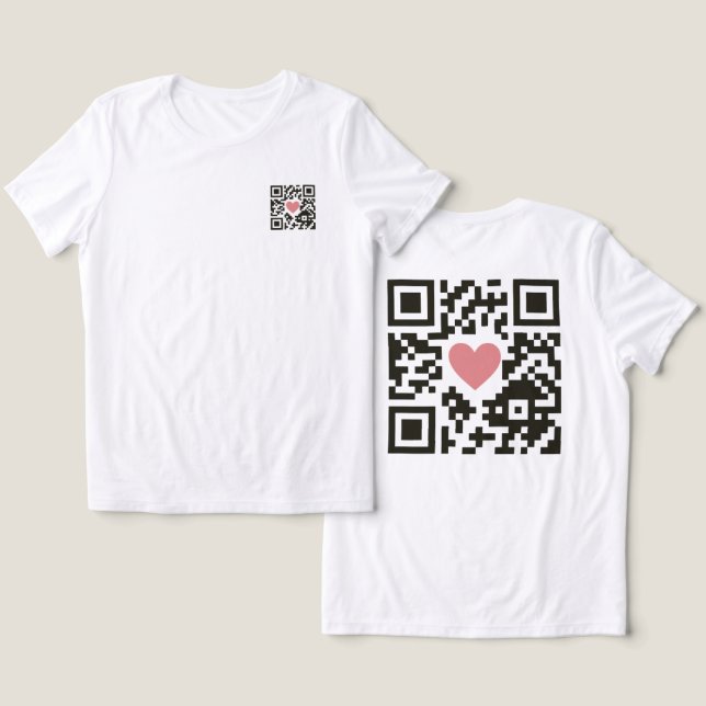 Camiseta Triblenda Código de amor QR (Diseño Anverso y Reverso)