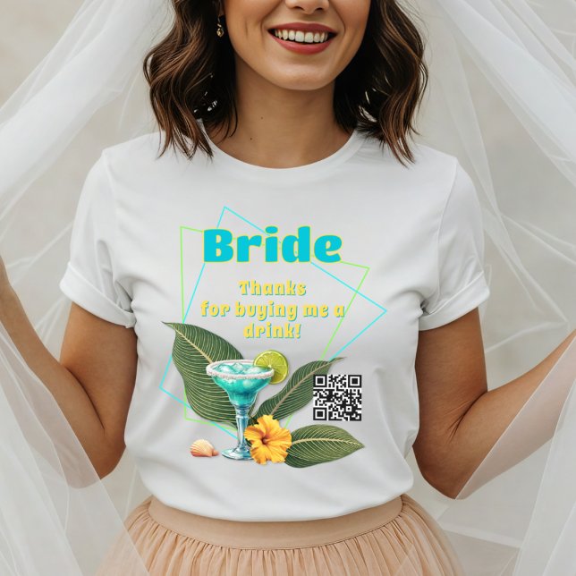 Camiseta Triblenda Código QR para las novias de la fiesta de la solte (Subido por el creador)