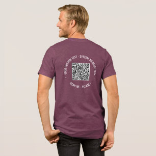Camiseta Triblenda Código QR personalizado y texto Personalizado tu c