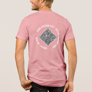 Camiseta Triblenda Código QR personalizado y texto Personalizado tu g