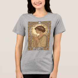 Camiseta Triblenda Coffee Lover And Nature Art Nouveau Illustration