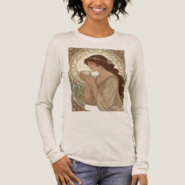 Camiseta Triblenda Coffee Lover Art Nouveau in the Style of Mucha