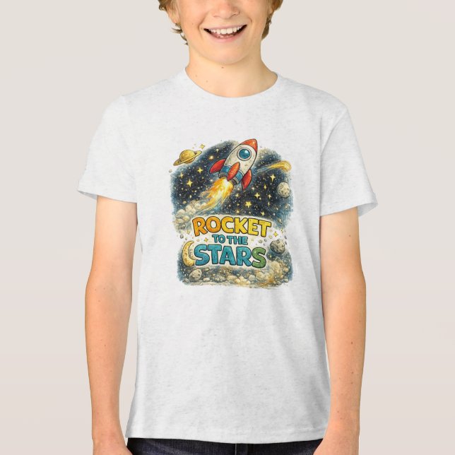 Camiseta Triblenda Cohete a las Estrellas (Anverso)